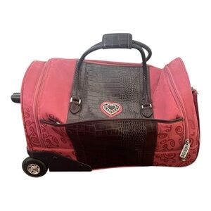 Brighton Travel Collection Rolling Duffel Bag – Pink & Brown – U210238